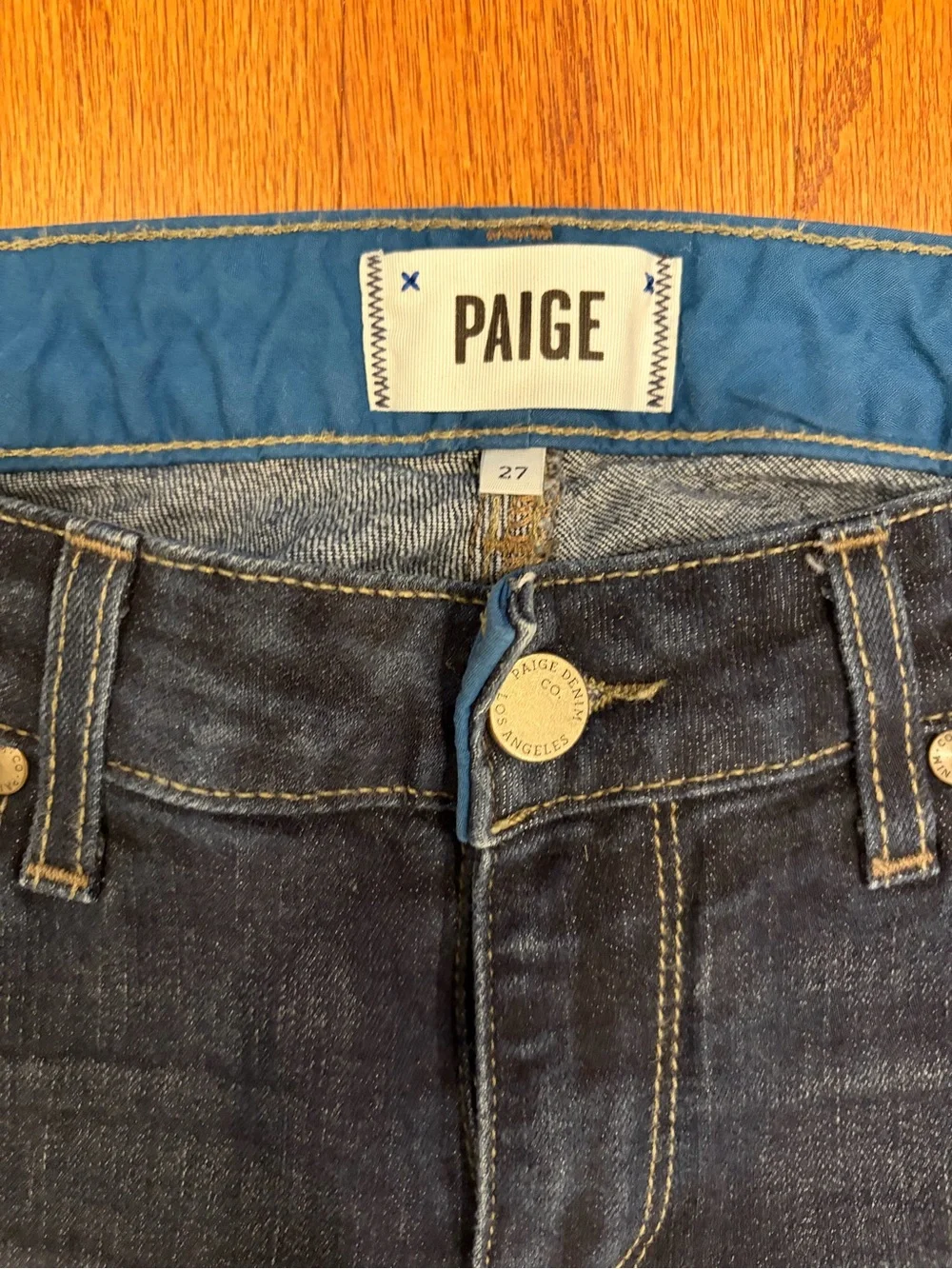 PAIGE Men's Dark Indigo Skinny Jeans Skyline Ankle Peg